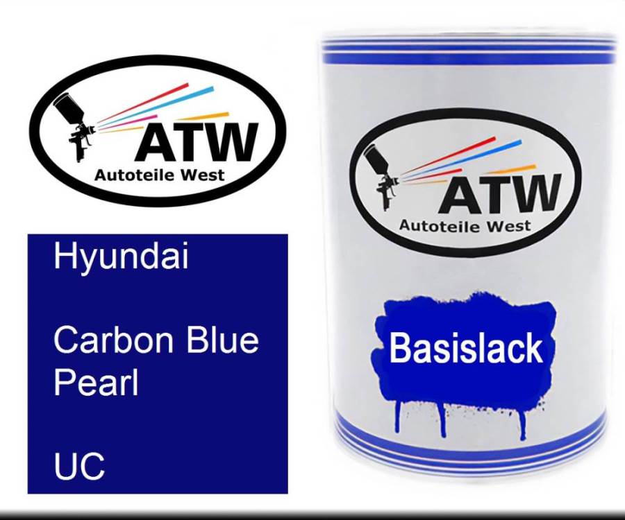 Hyundai, Carbon Blue Pearl, UC: 500ml Lackdose, von ATW Autoteile West.